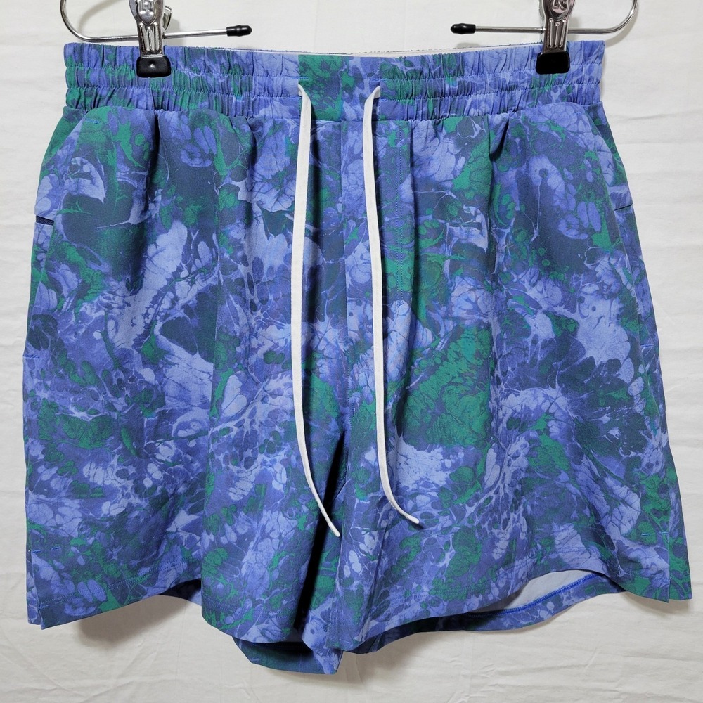 Lululemon Pool Short 5" Mens Size S Purple Green Floral Swim Trunk LINER REMOVED